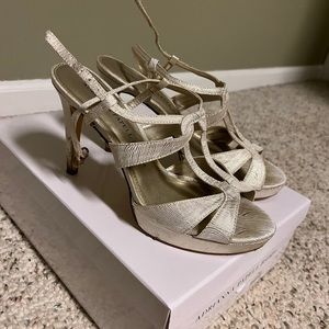 Gold strapped sandals
